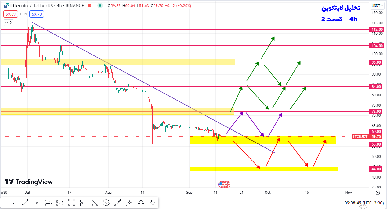سناریوی سود ۱۵ تا ۳۰ درصدی لایت کوین چطوریه؟ | تحلیل لایت کوین | قسمت 2 | 22 شهریور 1402