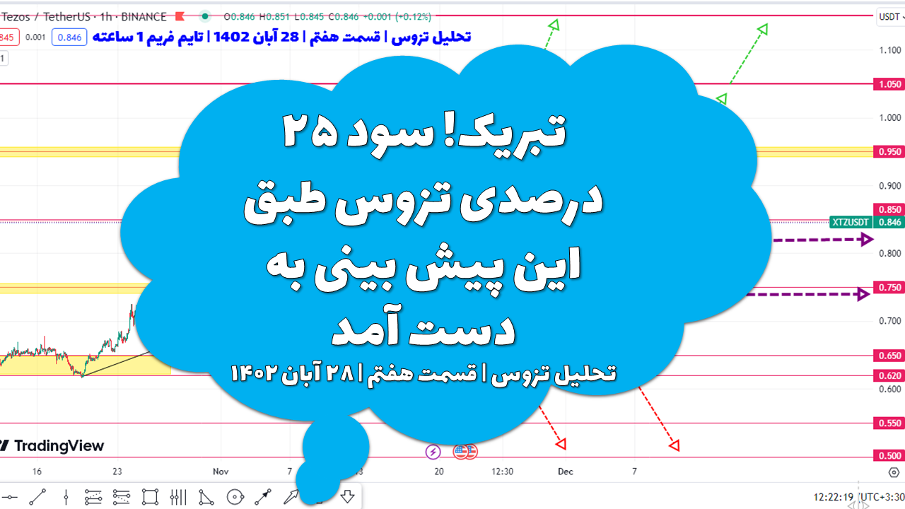 تبریک! سود ۲۵ درصدی تزوس طبق این پیش بینی به دست آمد | تحلیل تزوس | قسمت هفتم | ۲۸ آبان ۱۴۰۲