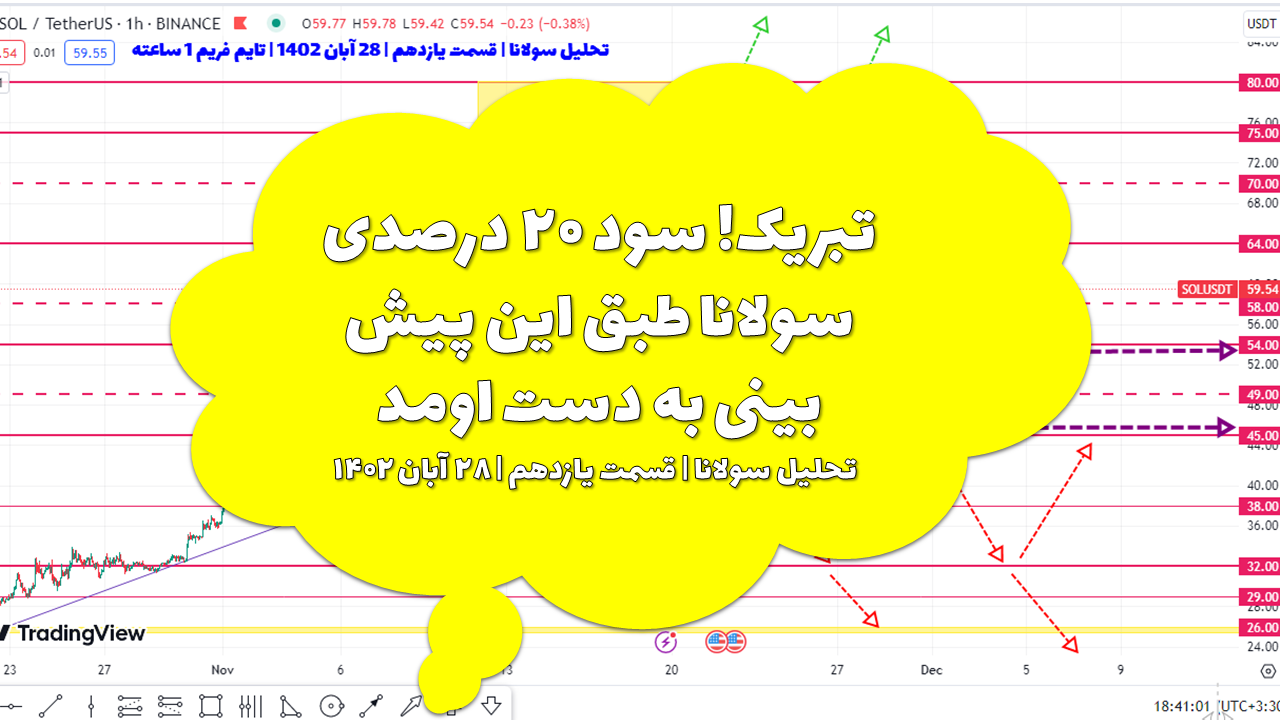 تبریک! سود ۲۰ درصدی سولانا طبق این پیش بینی به دست اومد | تحلیل سولانا | قسمت یازدهم | ۲۸ آبان ۱۴۰۲